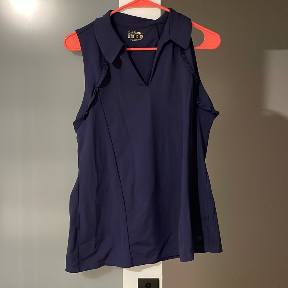 Lilly Pulitzer luxletic tank top, navy blue size XL